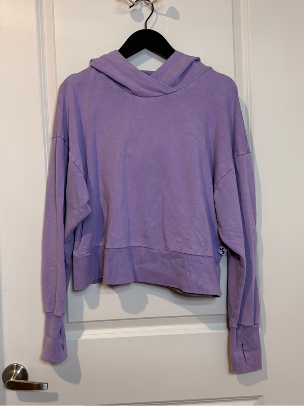 JoyLab Lavender Cropped Hooded Sweatshirt